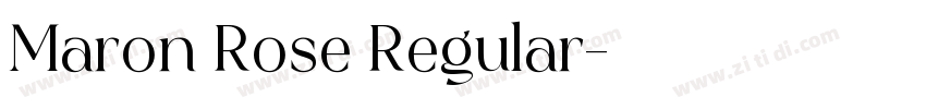 Maron Rose Regular字体转换